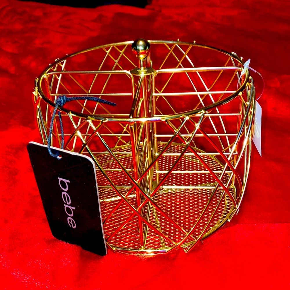 Golden Geometric Cosmetic Carousel